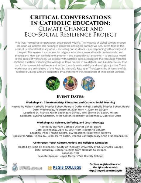 Conference: Youth Climate Anxiety and Religious Education, Oct 5