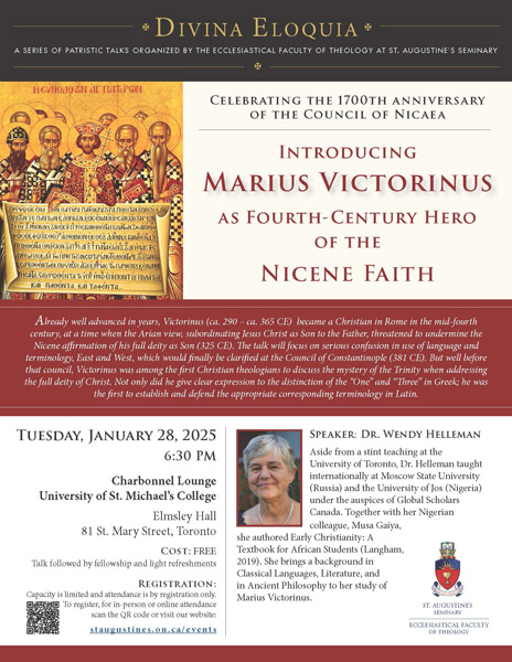 St Augustine's Seminary, Patristic Talk January 28, 2025