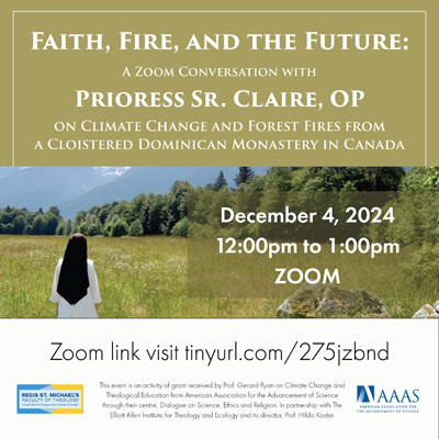 Faith, Fire and the Future Zoom Talk, December 4