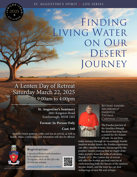 St. Augustine's Seminary Lenten Retreat, March 22