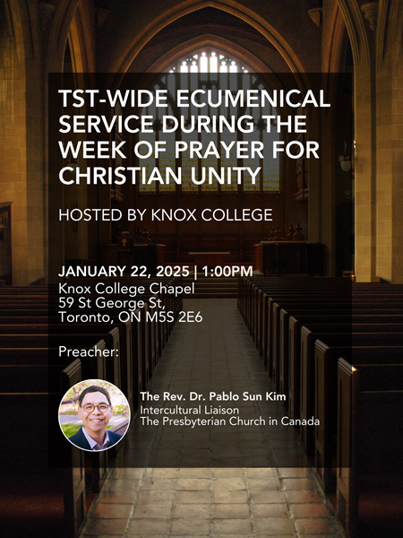 TST-wide Service During the Week of Prayer for Christian Unity, January 22