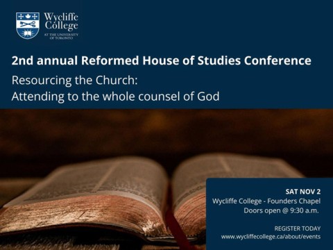 Reformed House of Studies: Fall 2024 Conference, November 2